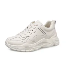 Спортивная обувь из натуральной кожи; сезон весна; Новинка года; маленькие белые туфли из воловьей кожи; обувь для отдыха на шнуровке на низком каблуке; безопасная обувь; воздухопроницаемость