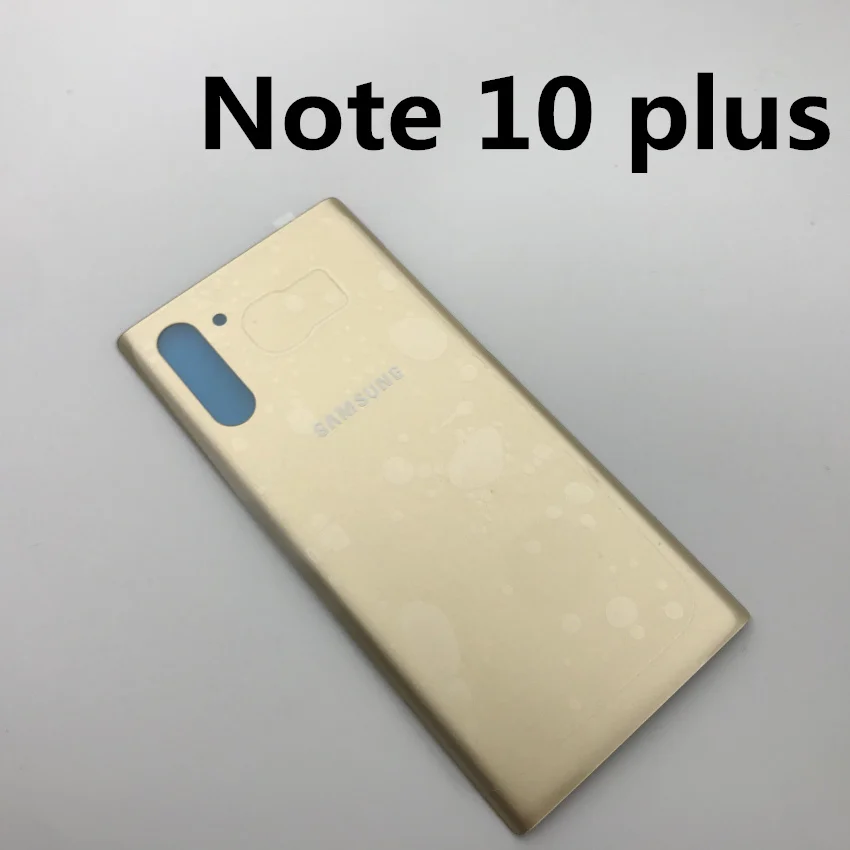 NOTE 10 plus gold Оригинальное стекло для samsung Galaxy Note 10 N970 Note 10 plus N975 задняя крышка батарейного отсека задняя крышка Корпус Замена чехол - Цвет: NOTE 10 plus gold