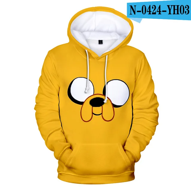 3d-1080 Adventure Time Finn And Jake The Dog Face Hoodie Sweatshirt Men Women Fleece 3D Hoodies Pullover Streetwear Jacket Coat Clothes - Цвет: 3d-1080