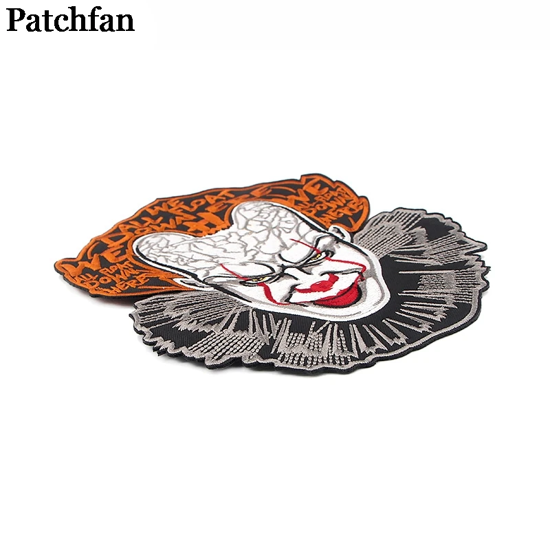 Patchfan Stephen King's IT аппликационные заплатки Сделай Сам Железный На para джинсовая сумка рубашка одежда наклейки в стиле панк вышитые значки A2337