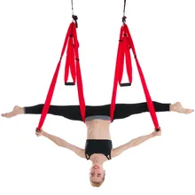 210 t náilon de grande resistência do balanço da rede da ioga da anti-gravidade com saco de armazenamento(China)