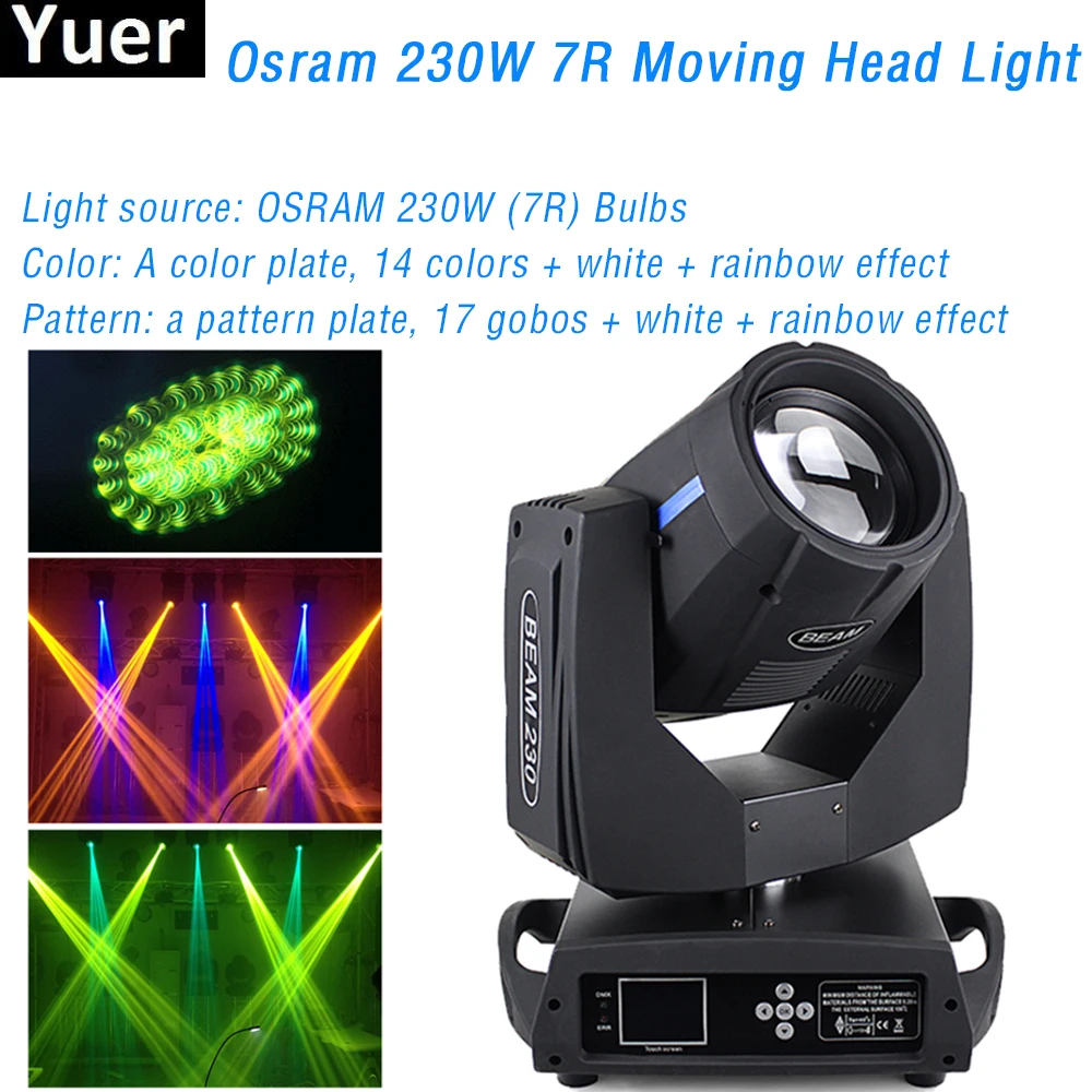 

230W 7R OSRAM Lamp LED Moving Head Light Spot ZOOM Light Club Party DJ Disco Stage Effect Light DMX 512 Control Fast Shipping