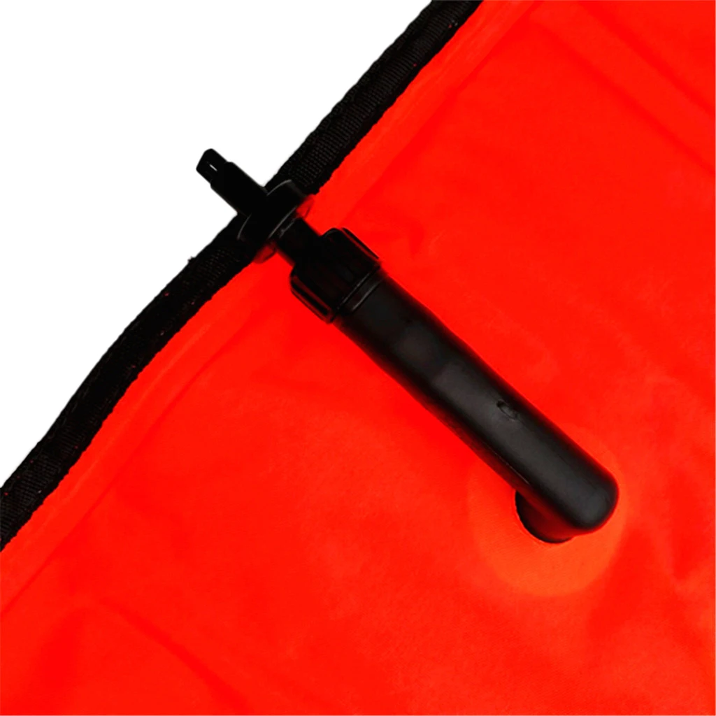 Orange Scuba Diving SMB Surface Marker Buoy + Finger Reel + Safety Whistle Snorkeling Spearfishing Cave Diving