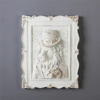 

European Style Retro Relief Animals Painting Wall Hangings Owl Dog Wall Murals Ornaments Background Wall Decor Living Room R3126