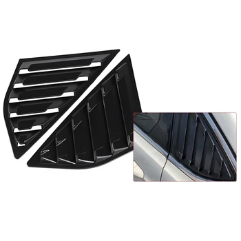 

New Bright Black Rear Quarter Panel Window Side Louvers Vent Cover Sticker Trim for Ford F ocus St Rs Hatchback