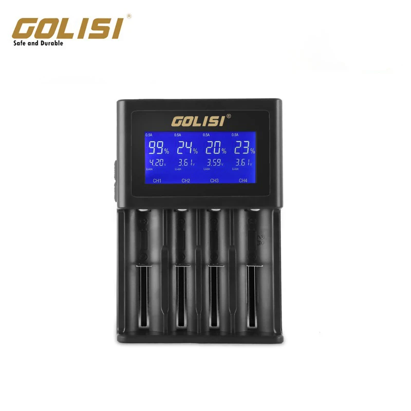 Оригинальное интеллектуальное зарядное устройство Golisi S4 с ЖК дисплеем быстрая