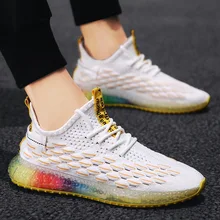 SHUJIN/Черная Мужская Вулканизированная обувь; дышащие повседневные спортивные мужские кроссовки; сетчатые кроссовки на плоской подошве; большие размеры 39-44