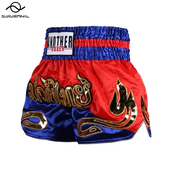 

Muay Thai Short Embroidery Men's MMA Shorts bjj Kickboxing Fight Grappling Pants Children Tiger Boxing Shorts Sanda Clothing