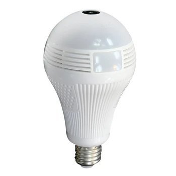 

960P WIFI Light Bulb Camera Wide Angle Fisheye HD Indoor 32G Memory Card Camera with Infrared+White Light Camera