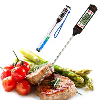 

Hot Food Thermometer Food Baking Pen LED Kitchen Digital Thermometer Electronic Probe Type Liquid Barbecue Oil Cooking Tool