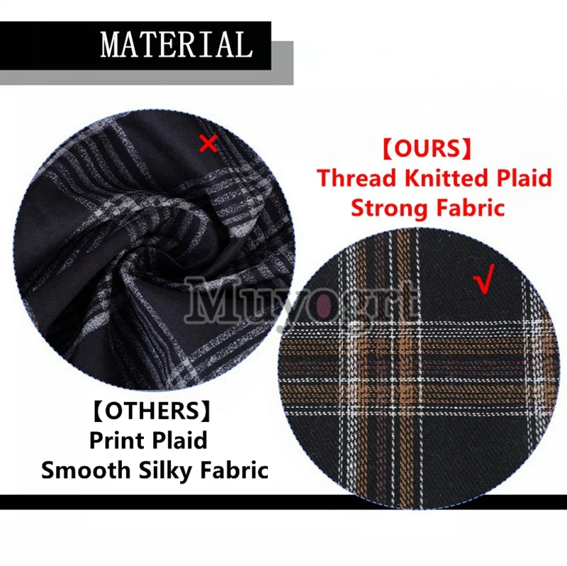 Muyogrt Women Shirt Plaid Oversized Brown Top Turn-down Collar Leisure Fashion Loose All-match Long Sleeves Soft Chic Korean Top