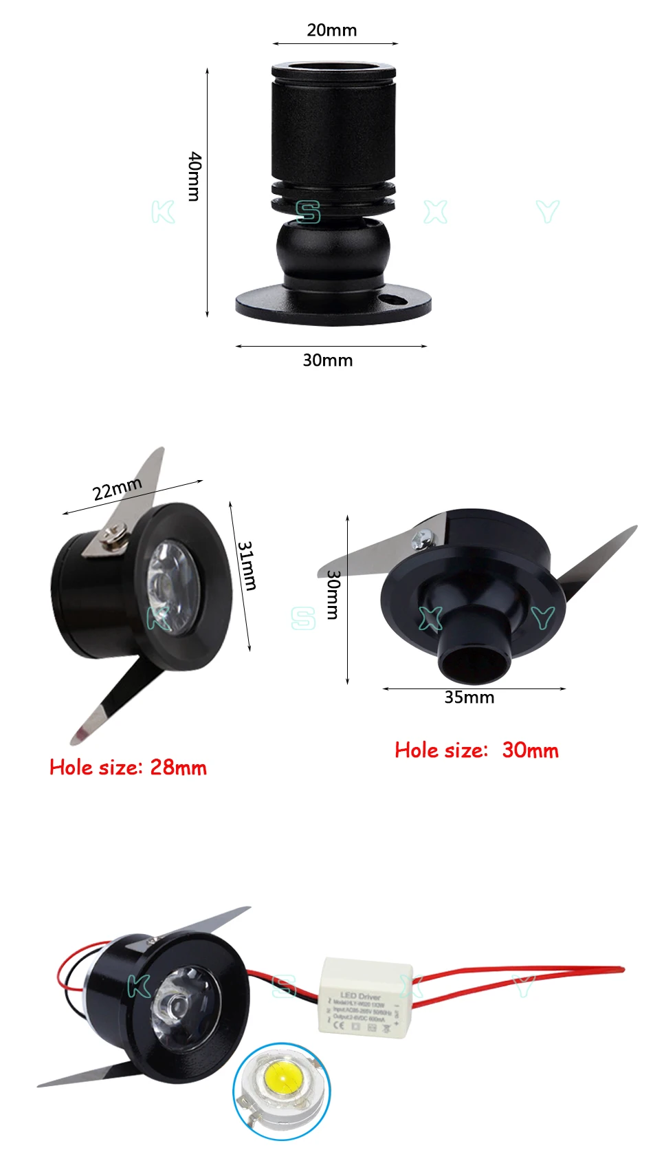 Brushed Nickel LED Cabinet Spotlight image 2