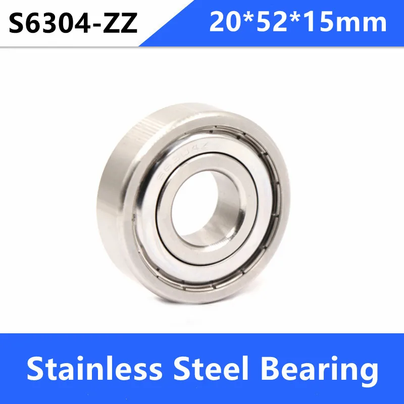 

10 шт./лот ABEC-5 S6304ZZ S6304 ZZ 20*52*15 мм шарикоподшипники из нержавеющей стали 20x52x15 мм 6304