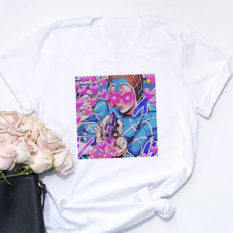 

New Jojo Bizarre Graphic Print Adventure Japanese Anime Style Over Size Cool Men/Women Vogue T shirt