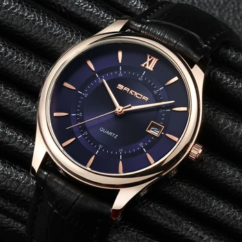 

SANDA Fashion Men Watches Business Quartz Wristwatches Waterproof Sport Date Leather Watches Male clock relogio masculino