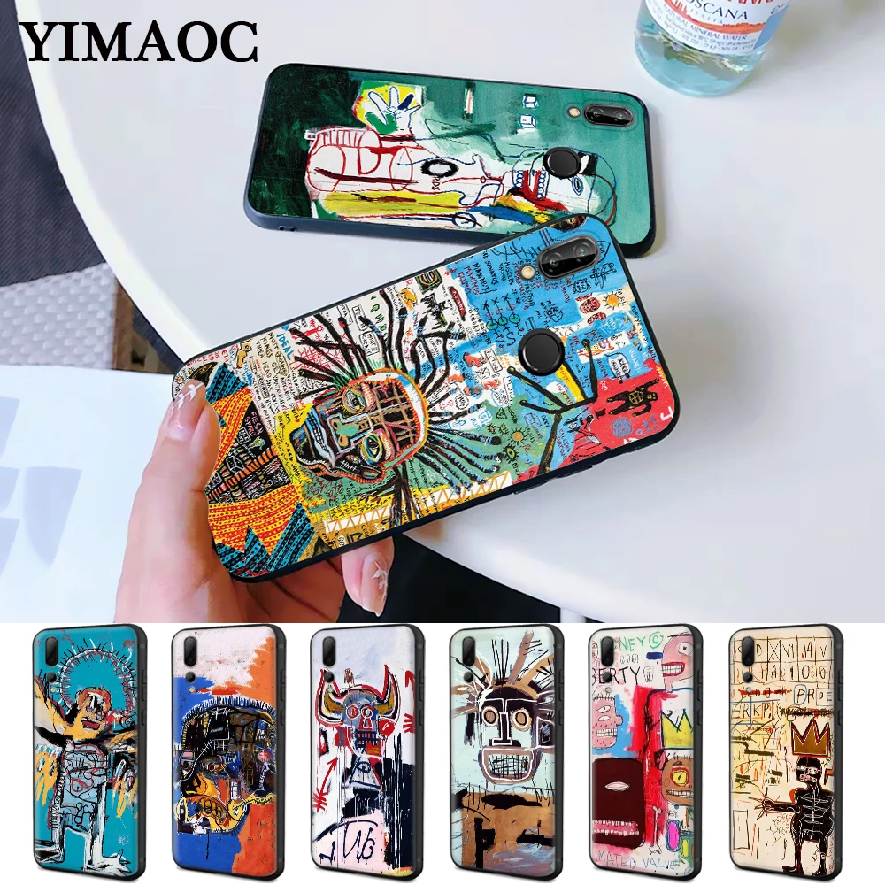 Jean Michel Basquiat Art Graffiti Silicone Case for Huawei P8 Lite 2015 2017 P9 2016 Mimi P10 P20 P30 Pro P Smart Z 2019 Plus |