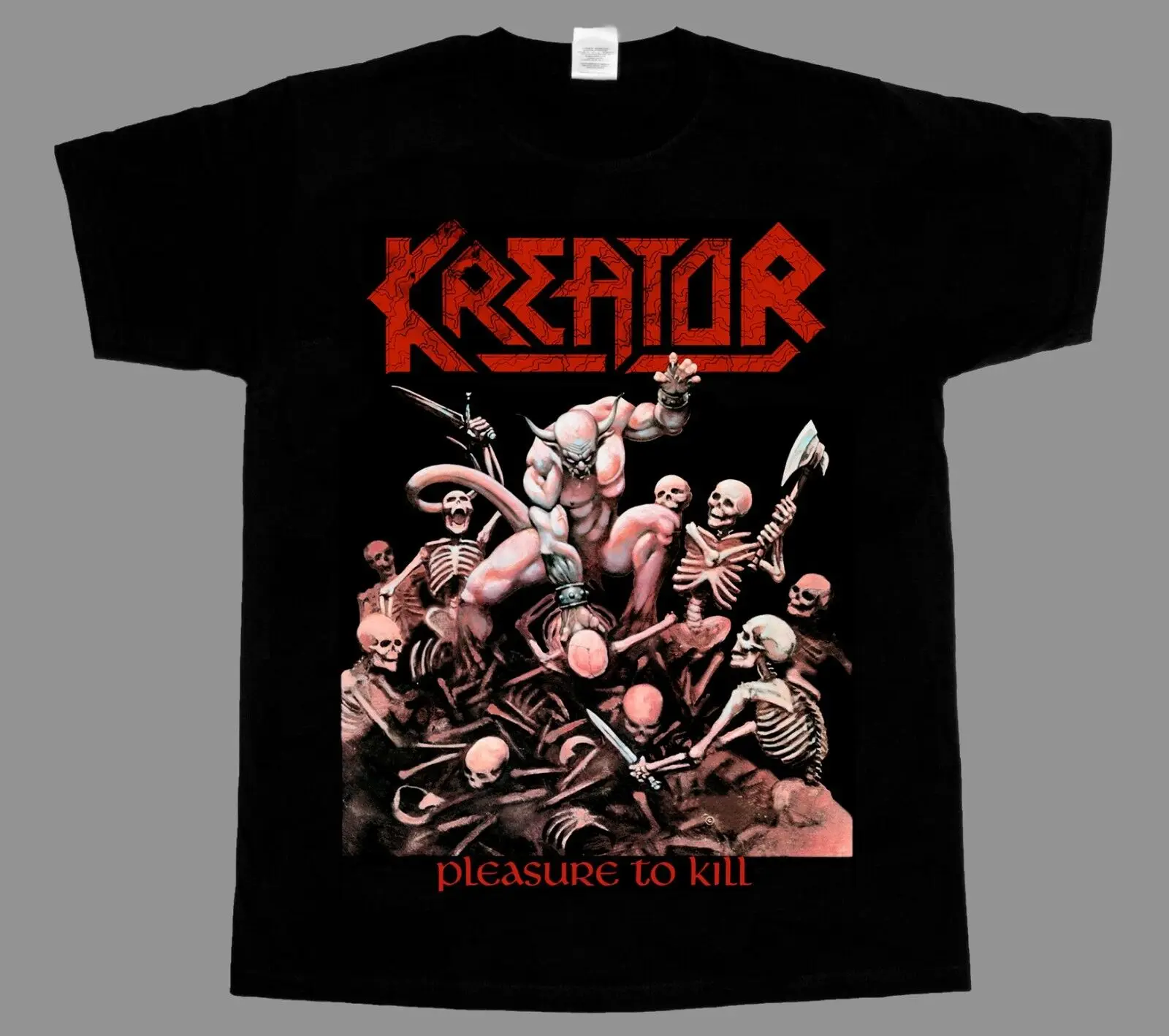 KREATOR PLEASURE TO KILL NEW SHORT - LONG SLEEVE BLACK T-SHIRT | Мужская одежда