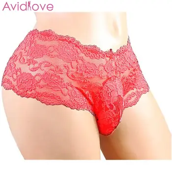 

Men Sexy Underwear Panties Lace Elastic Erotic Bottoms