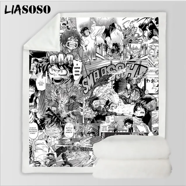 My Hero Academia Blanket 3D Print Anime Adult Fleece Quilt Teens Travel Sofa Keep Warm Child Throw Plush Blankets Bedspread B13 22