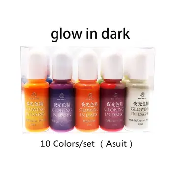 

10 Pcs/set Luminous High Concentration Epoxy UV Resin Coloring Dye Colorant Pigment Handmade DIY Jewelry Making Accessories N58F