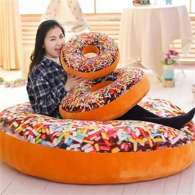 Супер мягкая креативная модель пончики шоколадная большая подушка офисная Подушка для сна подарок на день рождения