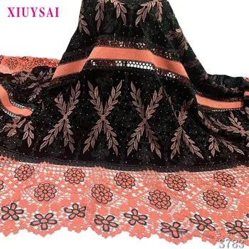 

2020 Latest Guipure Lace Cord Lace Embroiderey French African Cord Lace Fabric High Quality Nigeria Lace Fabric For Wedding SK78