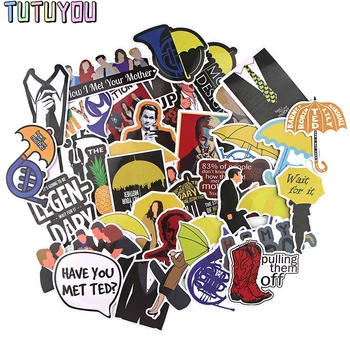 

PC1214 37pcs/set How I Met Your Mother TV Series Scrapbooking Stickers Decal For Guitar Laptop Luggage Fridge Graffiti Sticker