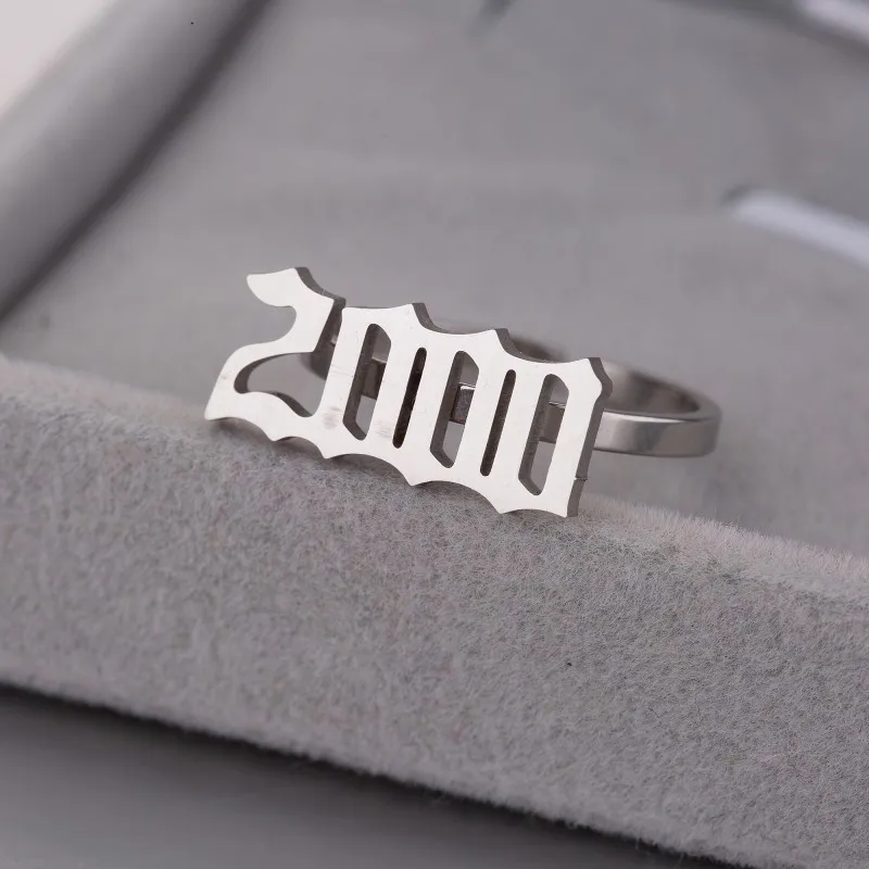 

Year Number Ring for Women Personalized Number Ring Customized Rings Stainless Steel Rings Gold Jewelry new desgin
