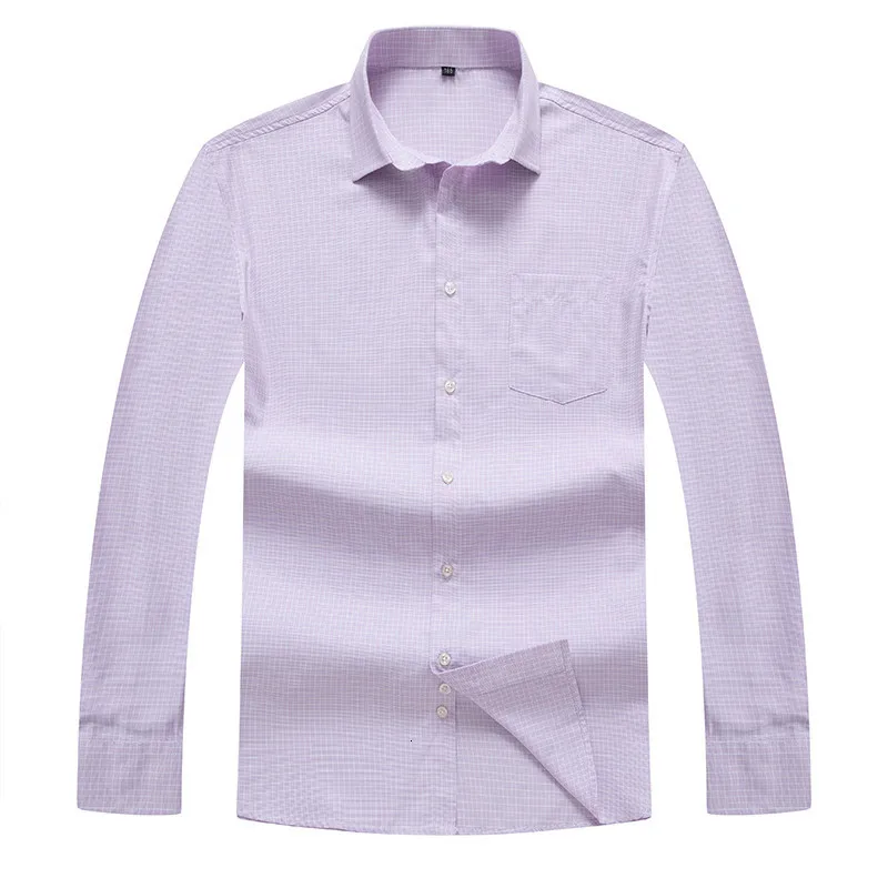 8XL 7XL High Quality Men's Oxford Casual Shirts Leisure Design Plaid Men's Social Shirts Cotton Long Sleeve Men's Dress Shirts