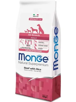 

Monge dog monoprotein all breeds beef and rice food for dogs of all breeds, 2,5 kg