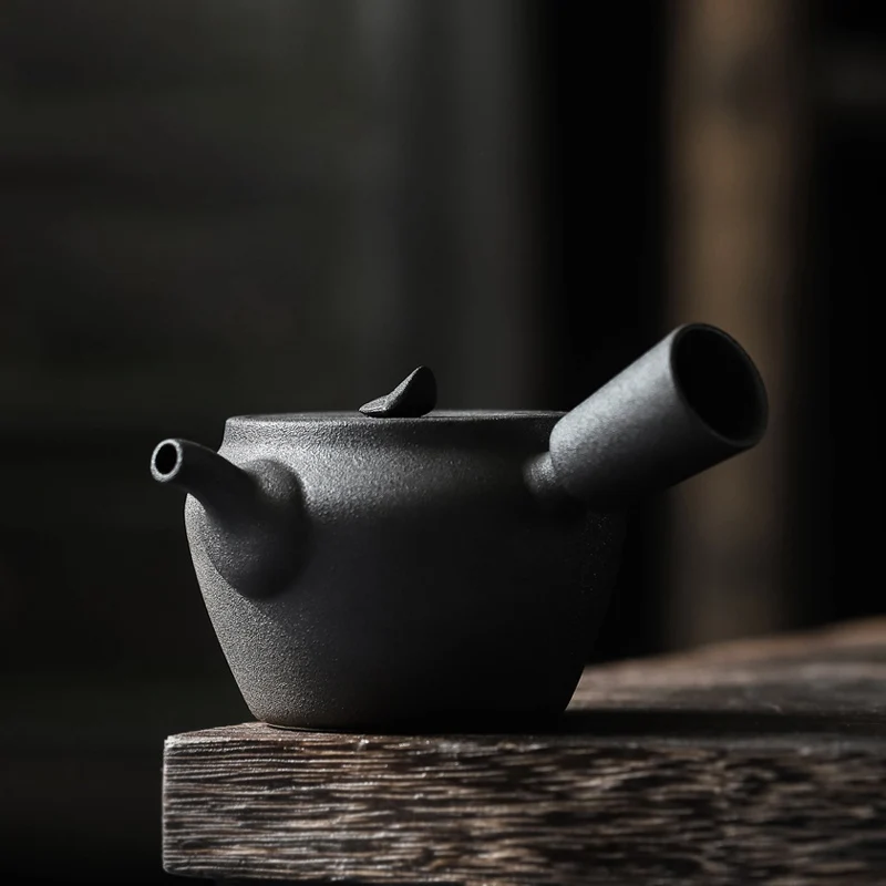

TANGPIN black ceramic teapots leaf chinese teapot drinkware 240ml