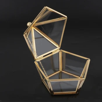 

Vanity Glass Makeup Jewelry Storage Box Holder for Necklace Ring Travel