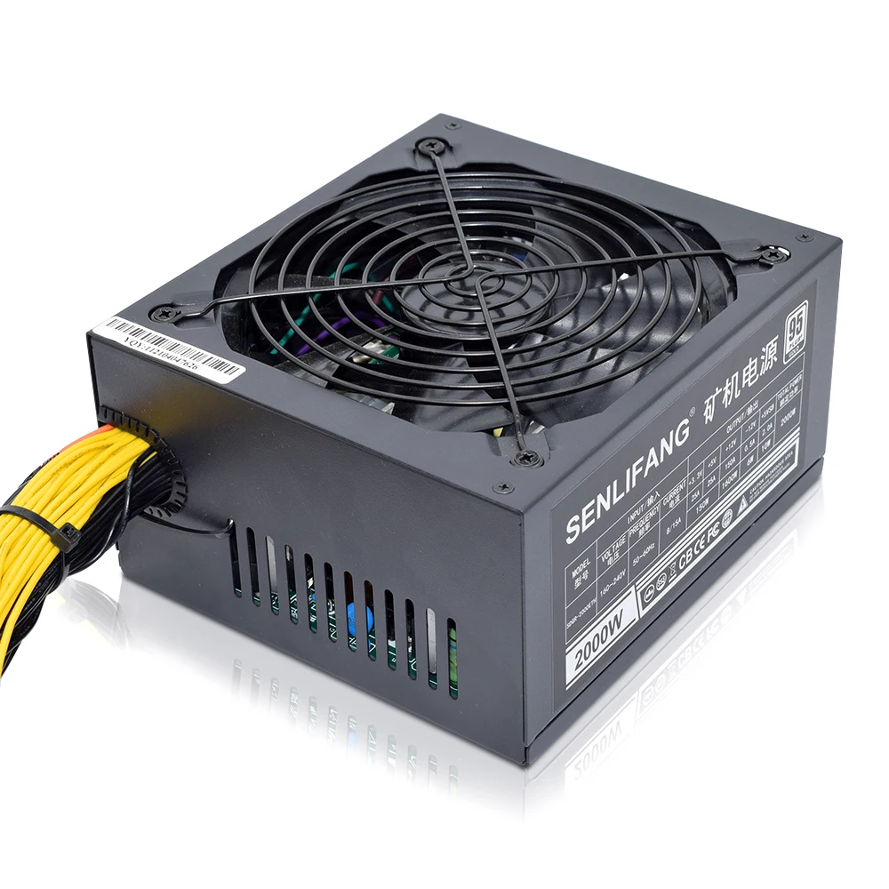 2000W Mining Power Supply Asic bitcoin new Gold  PLUS ETH power supply ATX Machine support 8 GPU cards PSU