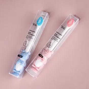

Children's Toothbrush Cute Frog Anti-skid Brush handle Soft Sristles small head baby Toothbrush for Kids