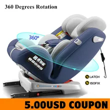Детское автомобильное кресло 360 градусов вращающийся детское автомобильное безопасное сиденье ISOFIX Соединитель с защелкой От 0 до 12 лет/0-36 кг