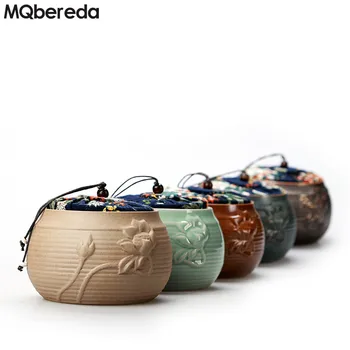 

New Creative Tea Jar Ceramic Seal Jar Storage Tank Ice Crack Tea Jar Large Longquan Celadon Tea Pot Small Pot Tea