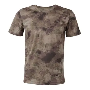 

New Outdoor Hunting Camouflage T-shirt Men Breathable Combat T Shirt Dry Sport Camo Camp Tees-Ruins Yellow XL