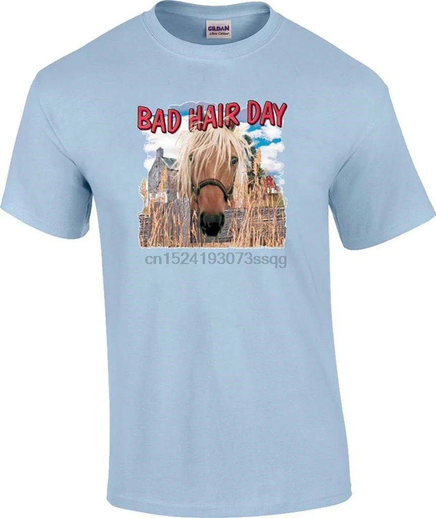 Funny Bad Hair Day Cowgirl Horse T-Shirt |