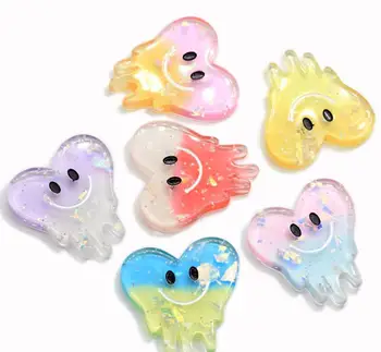 

wholesale Kawaii For Hair bow scrapbook DIY Decoration Cute Cartoon glitter teeth Flat Back Resin
