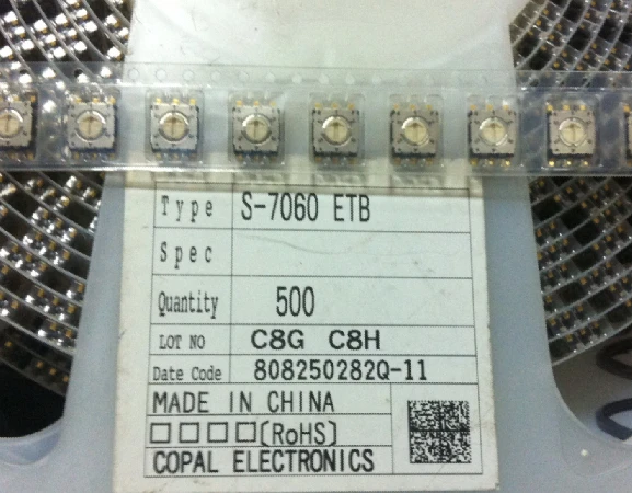 

5PCS/LOT COPAL 7*7 spot cobio 1-6 patch rotating code encoding switch S-7060 ETB