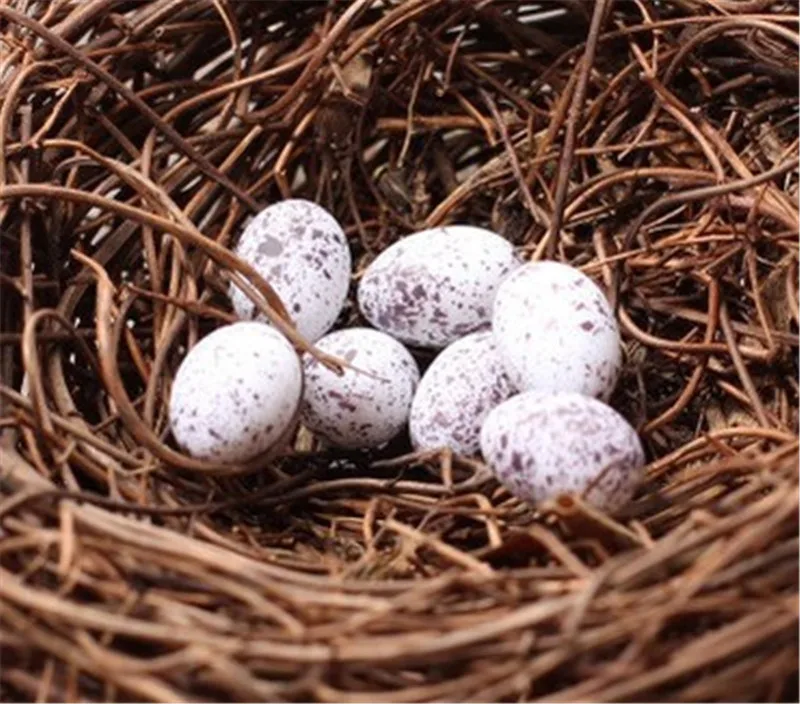 

Micro Fairy Garden Decoration Miniature Figurine Toys Crafts DIY Accessories Artificial Birds Nest Simulation Eggs Model