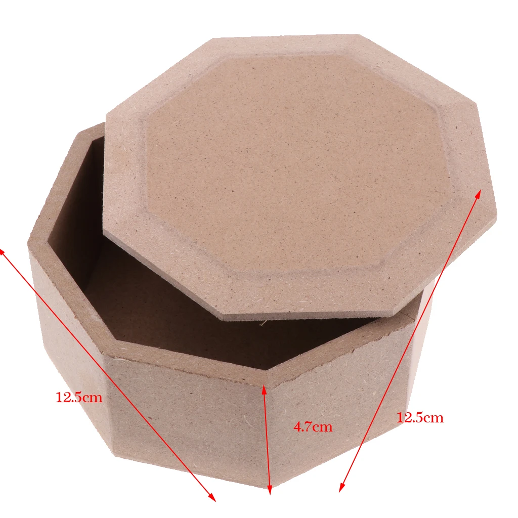 Unfinished Wood Wooden Jewelry Box Organizer Storage Case with Cover for Kids DIY Craft Painting Wood Crafts