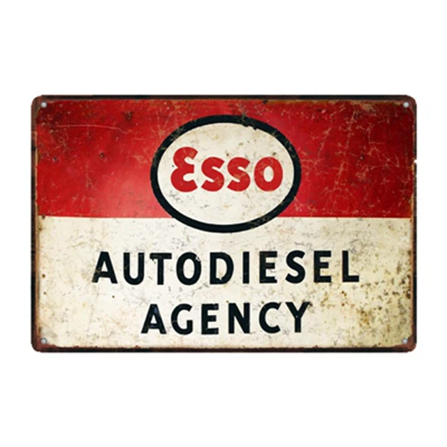 Motor Oil Signs Garage Metal Plaque Gas Station Tin Plate Retro Poster Home Decorative 20x30cm 3644