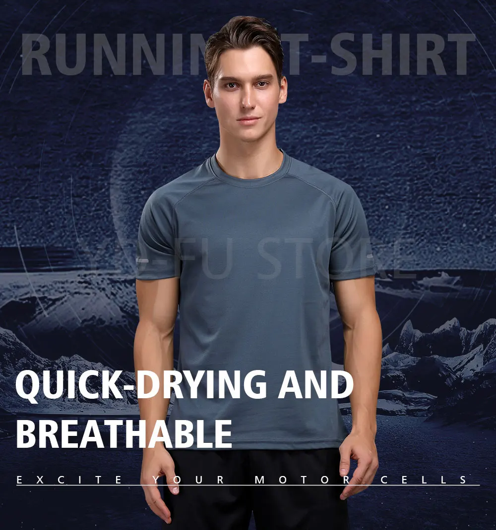 Мужская футболка для бега, дизайнерские быстросохнущие футболки для бега, облегающие топы, футболки, мужские спортивные футболки для фитнеса, тренажерного зала