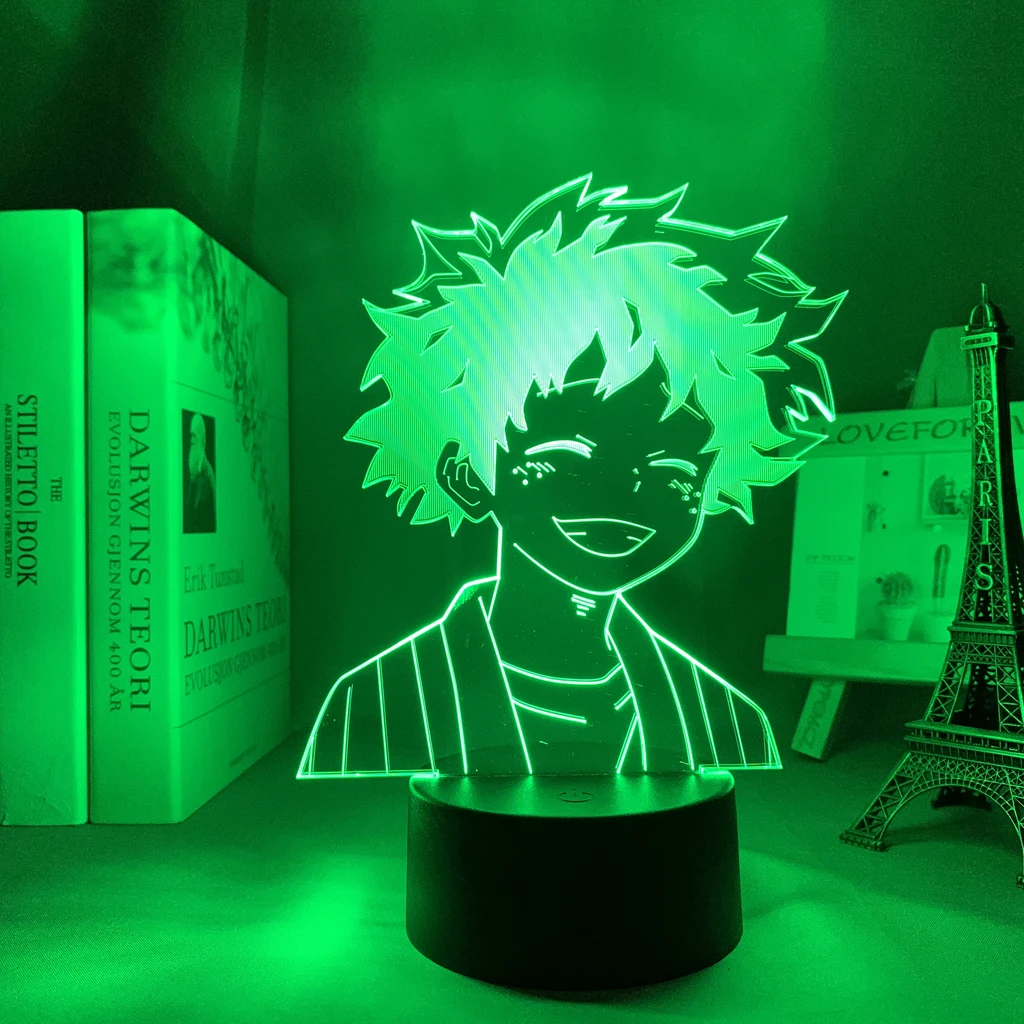 Anime Led Light My Hero Academia Izuku for Room Decoration Home Decor Light  Birthday Gift 3d Lamp Manga Character Izuku Midoriya|LED Night Lights| -  AliExpress