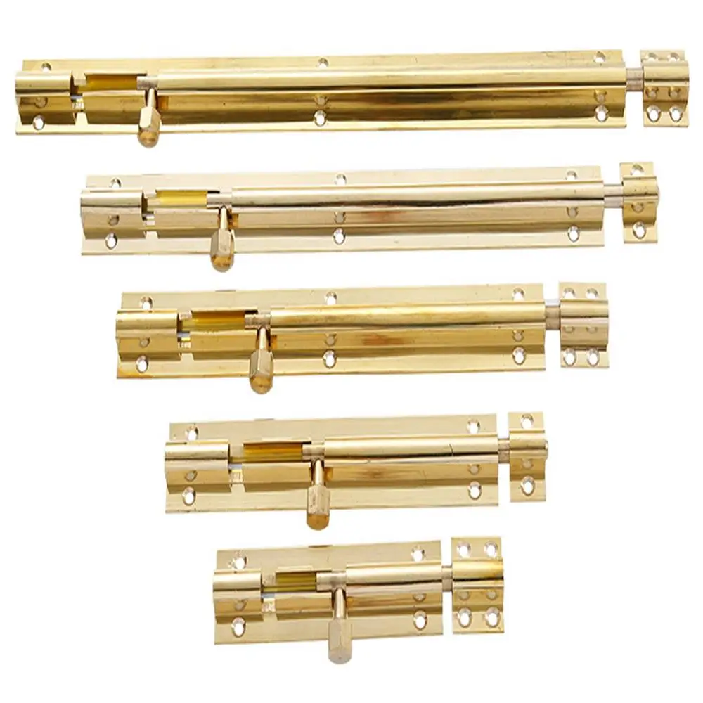 Door Barrel Bolt Lock Copper Slide Lock, 2 Pack Barrel Bolt Door Latch with Screws for Door, 2.5 Inch