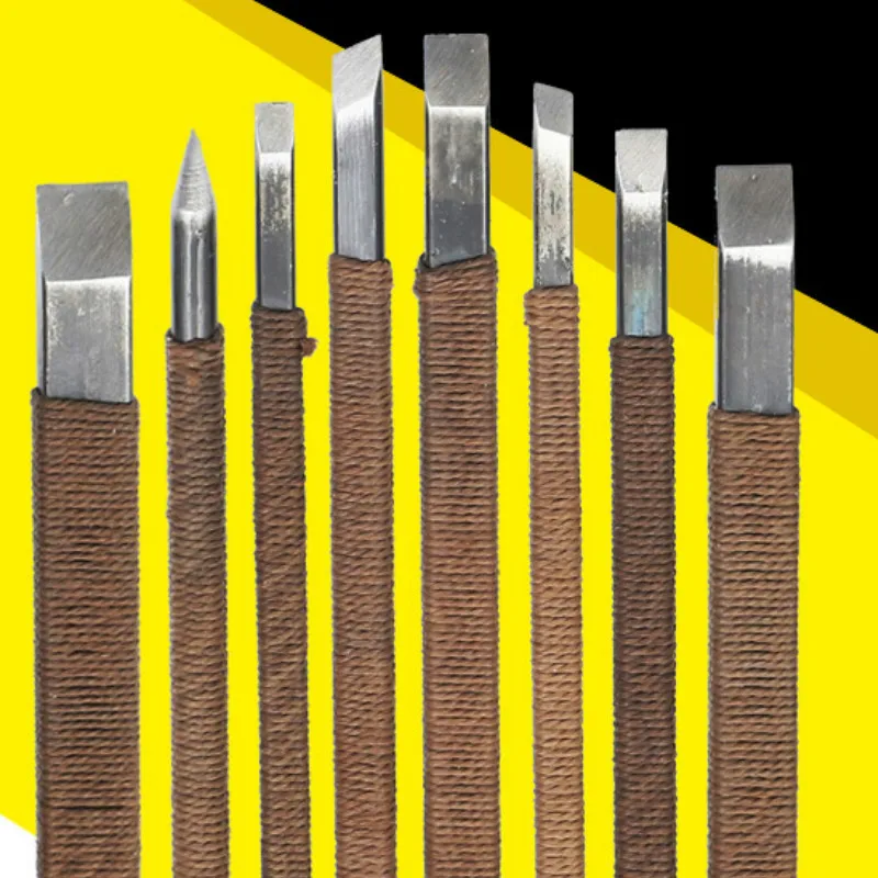 3-14Pc Coltello Da Intaglio Intaglio Scalpello Set Coltelli Per Incisione Sigillo In Acciaio Al Manganese Pietra Da Intaglio Set Di Utensili Manuali P