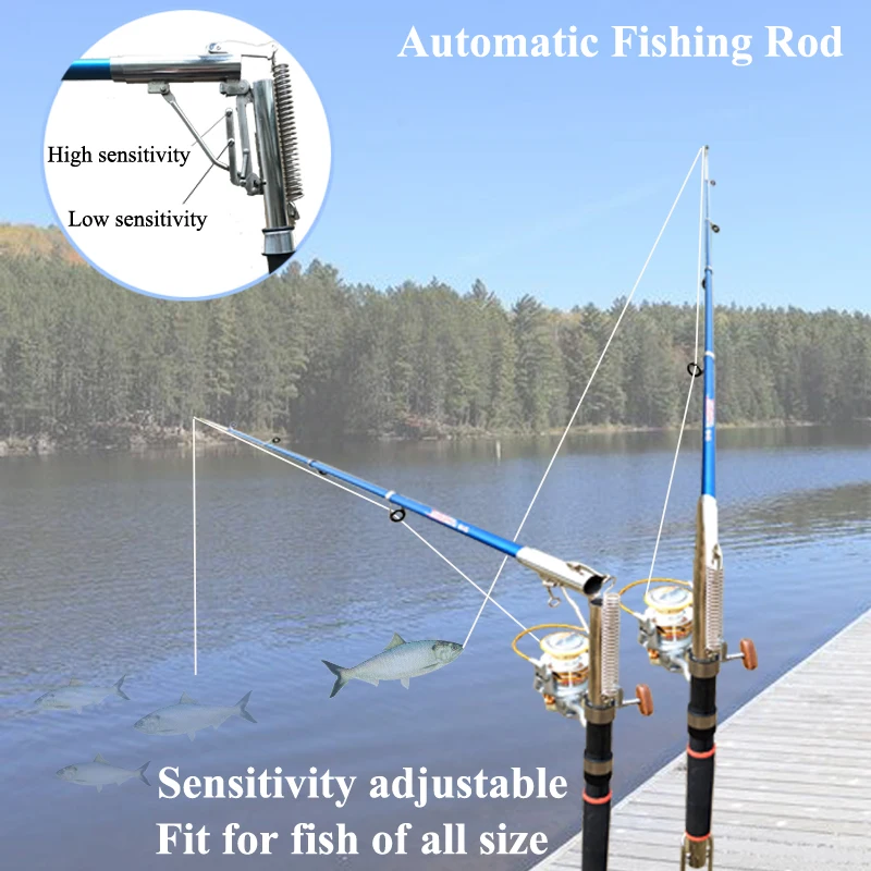 Smart Kingfisher 2.1/2.4/2.7m Automatic Fishing Rod Bait Biting Will  Trigger Tip-up the Rod to Hook the Fish Automatically Trap