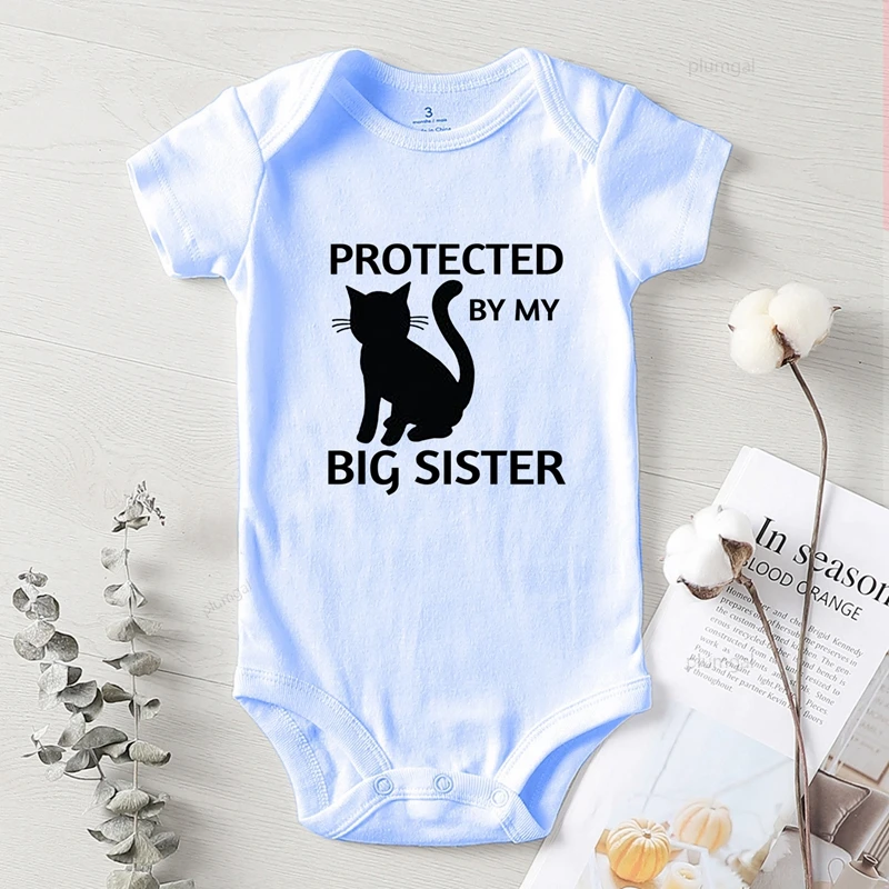 Cat  Baby Clothes Big Brother Clothes for Toddler Girls Newborn Baby Winter Bodysuits Boy Clothing 0-24 Months Baby Onesie Bamboo fiber children's clothes Baby Rompers