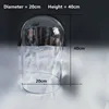 20*40cm Big Size Transparent Glass Dome Vase Home Decoration Creative Cake Snack Food Cover 1